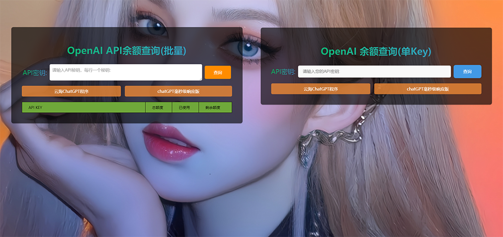 ChatGPT在线查询余额小工具源码 - 椰子运营-椰子运营
