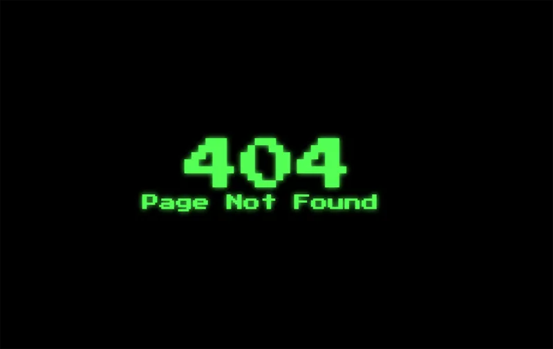 HTML黑色大气绿色发光字404错误页模板 - 椰子运营-椰子运营