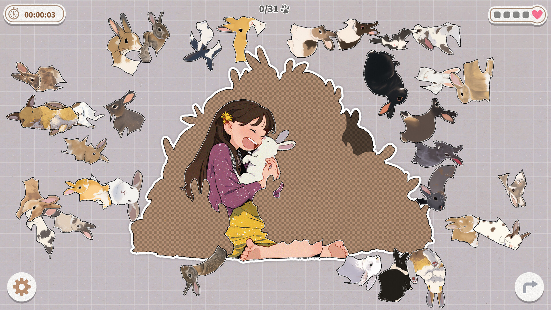 挤在一起的兔兔/Bunnies Huddled Together-椰子运营