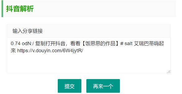 抖音无水印视频解析 html源码-椰子运营